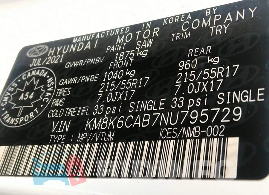 KM8K6CAB7NU795729 Photo# 9