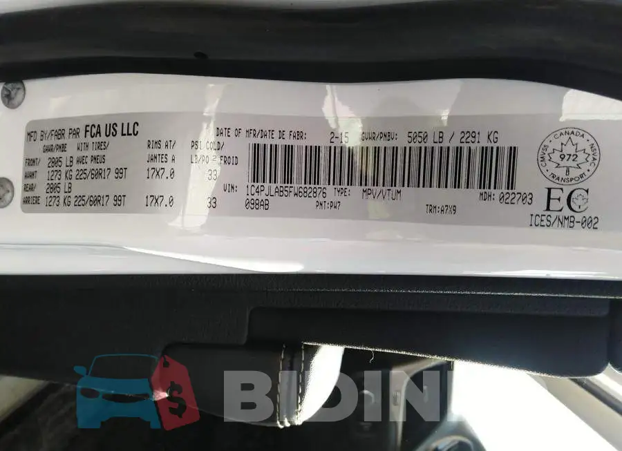 1C4PJLAB5FW682876 Photo# 9