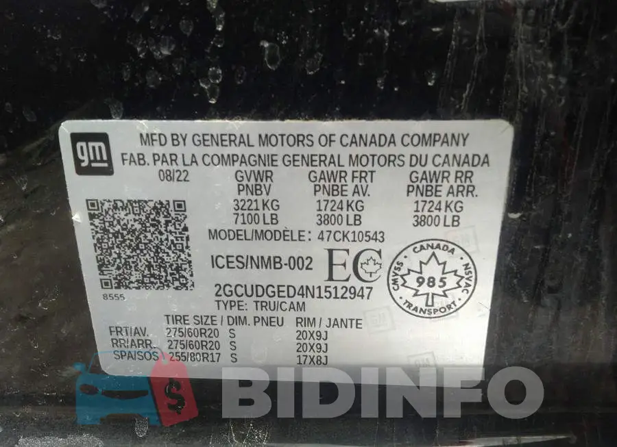 2GCUDGED4N1512947 Photo# 9
