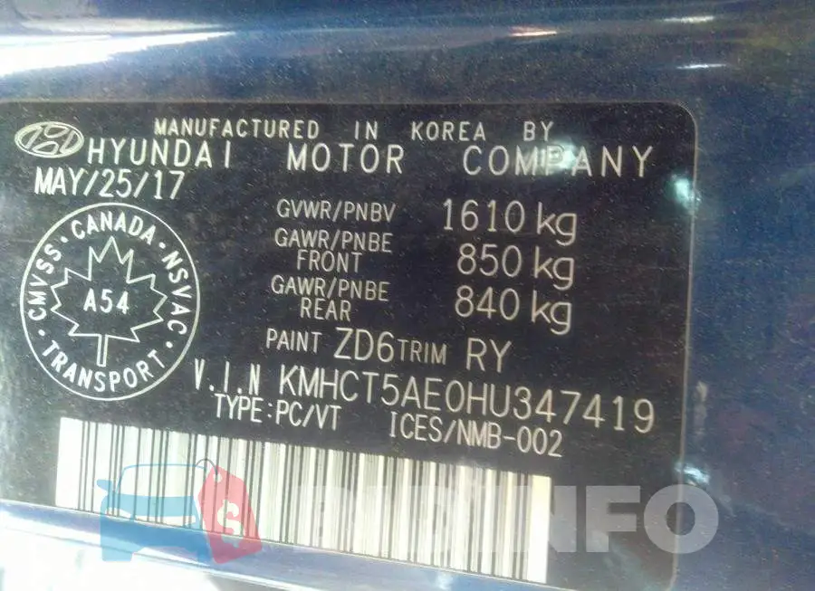 KMHCT5AE0HU347419 Photo# 9