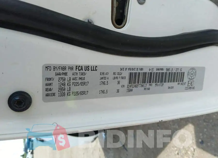3C4PDCAB2FT700117 Photo# 9