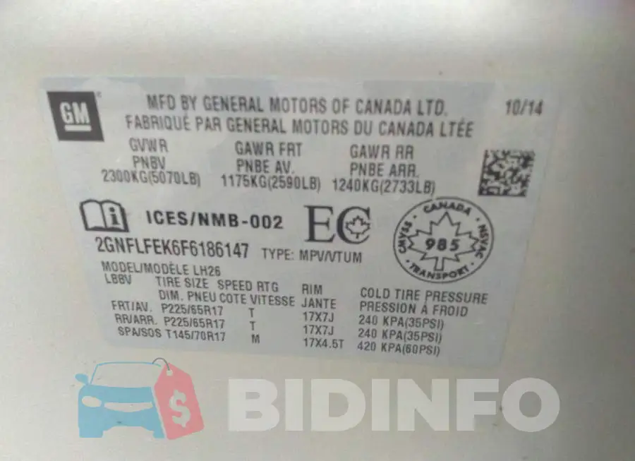 2GNFLFEK6F6186147 Photo# 9