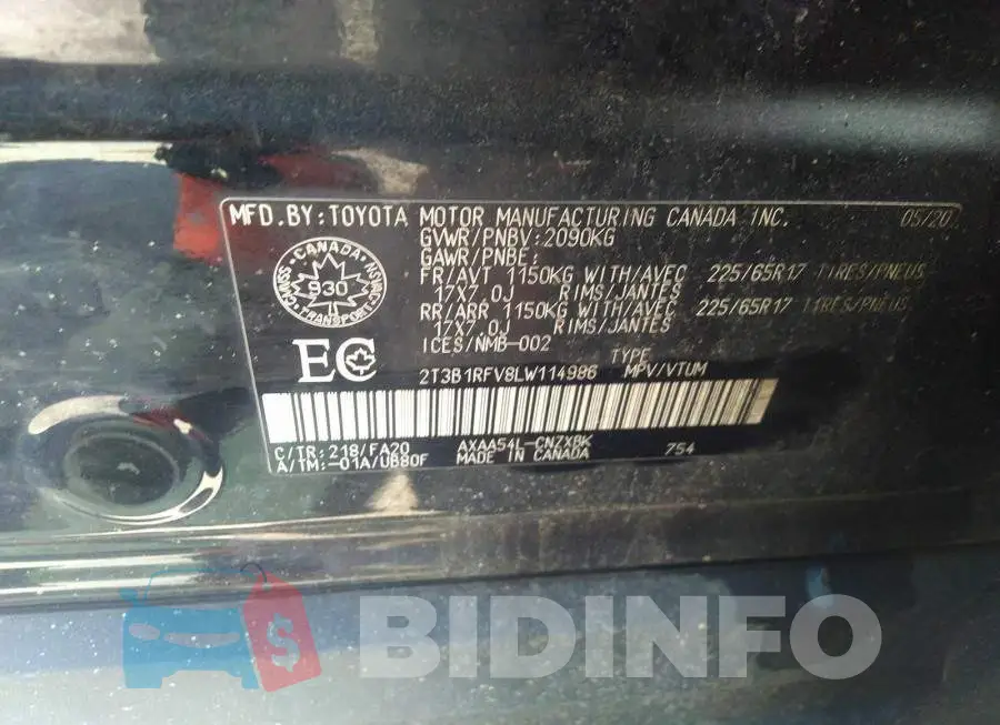 2T3B1RFV8LW114986 Photo# 9