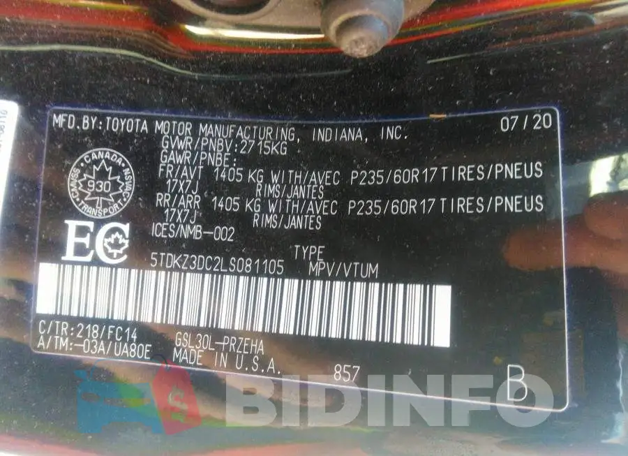 5TDKZ3DC2LS081105 Photo# 9