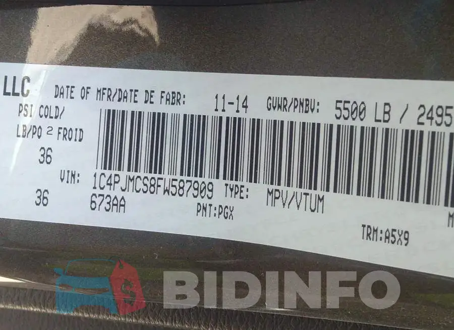 1C4PJMCS8FW587909 Photo# 9