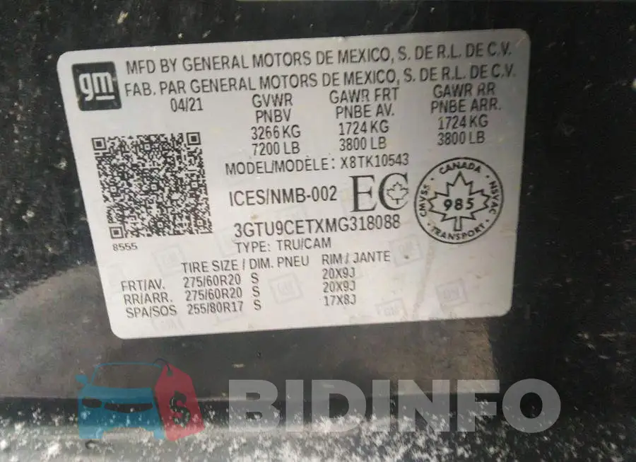 3GTU9CETXMG318088 Photo# 9