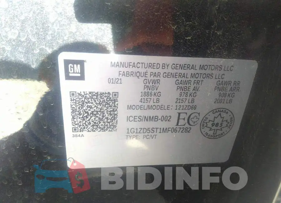1G1ZD5ST1MF067282 Photo# 9