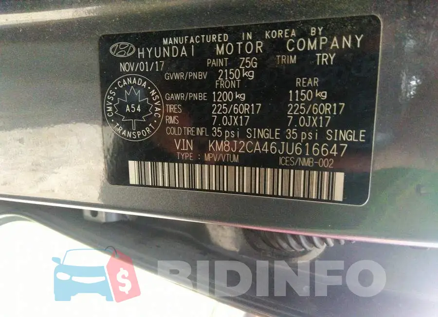 KM8J2CA46JU616647 Photo# 9