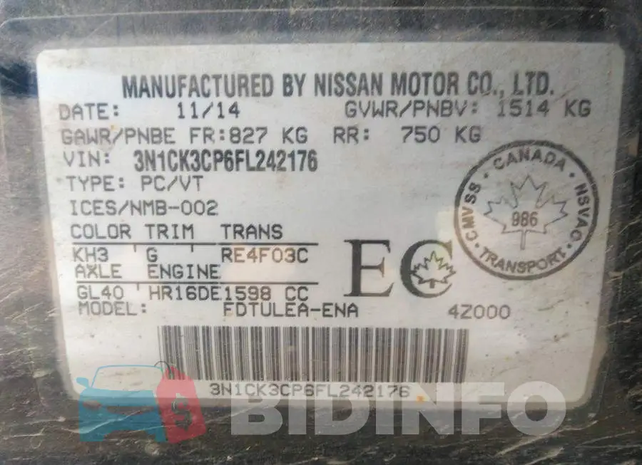 3N1CK3CP6FL242176 Photo# 9