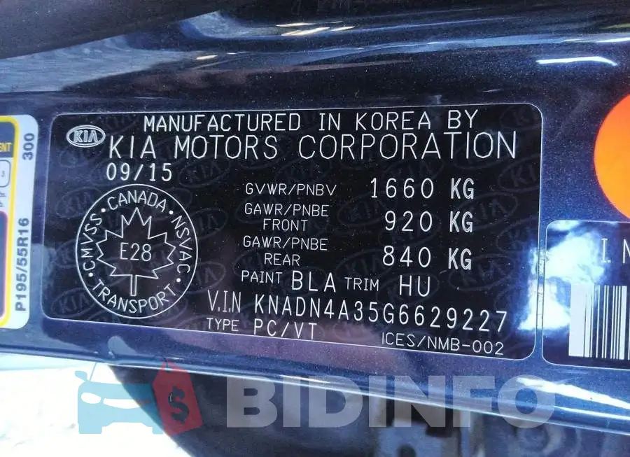 KNADN4A35G6629227 Photo# 9