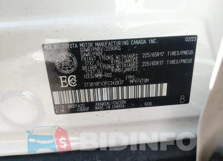2T3B1RFV3PC342837 Photo# 9