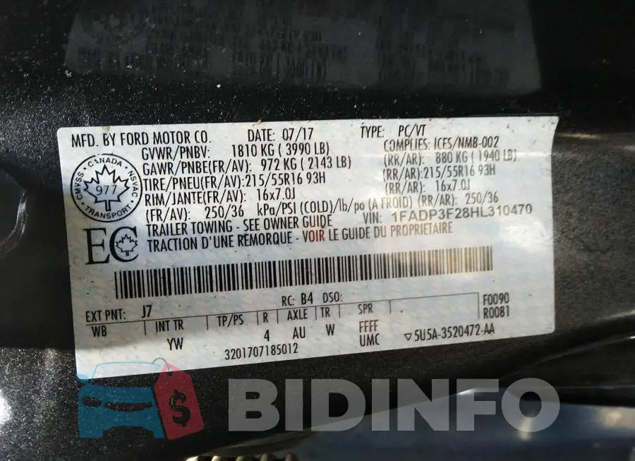 1FADP3F28HL310470 Photo# 9