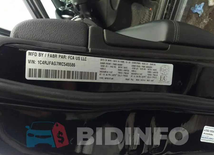 1C4RJFAG7MC545586 Photo# 9