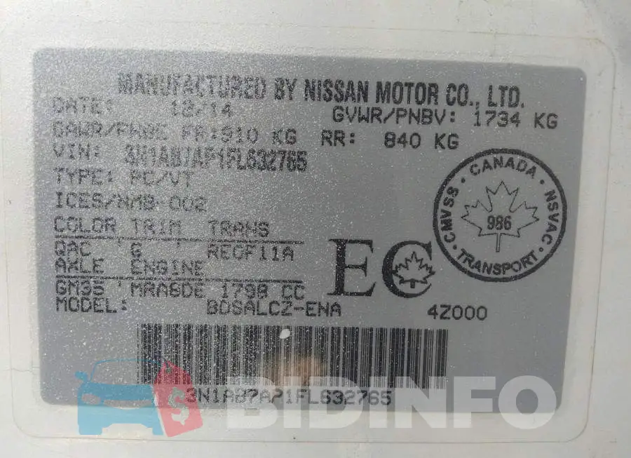 3N1AB7AP1FL632765 Photo# 9
