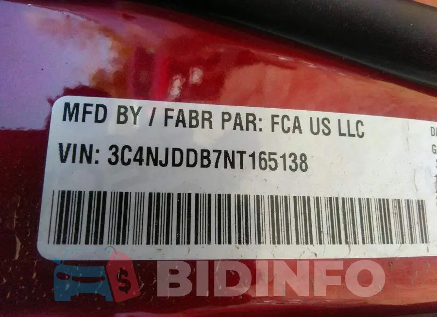3C4NJDDB7NT165138 Photo# 9