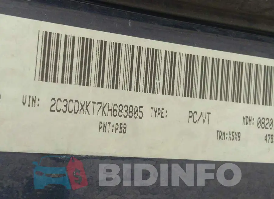 2C3CDXKT7KH683805 Photo# 9