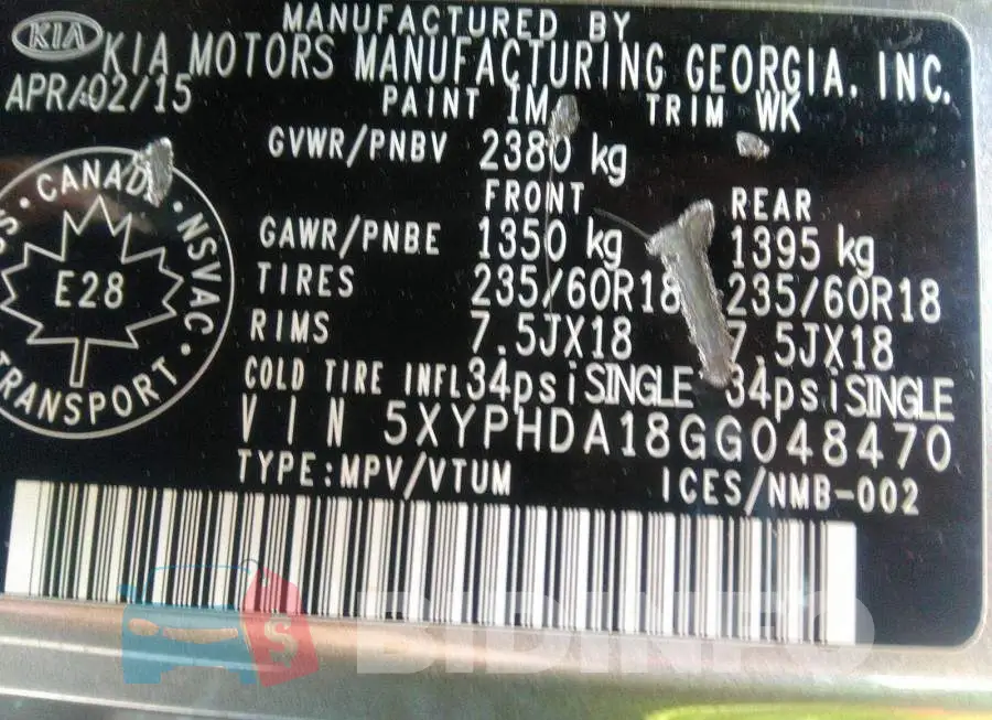 5XYPHDA18GG048470 Photo# 9