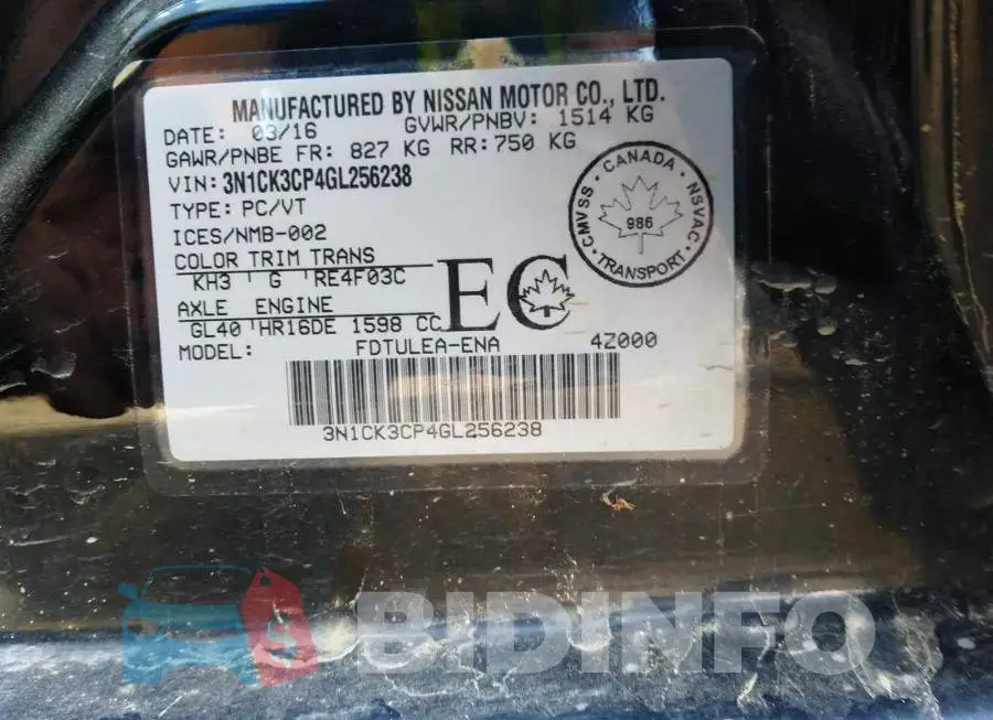 3N1CK3CP4GL256238 Photo# 9