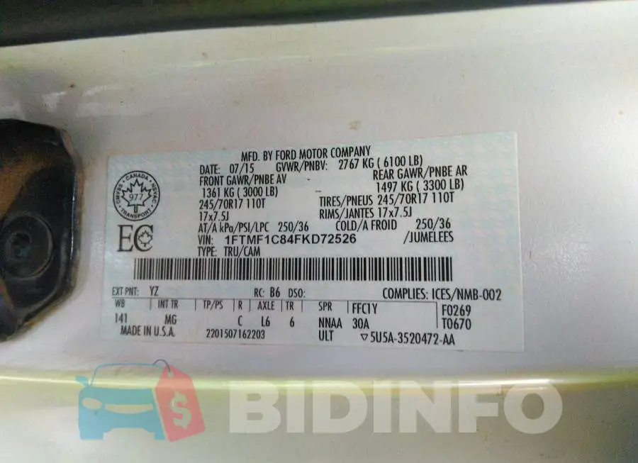 1FTMF1C84FKD72526 Photo# 9