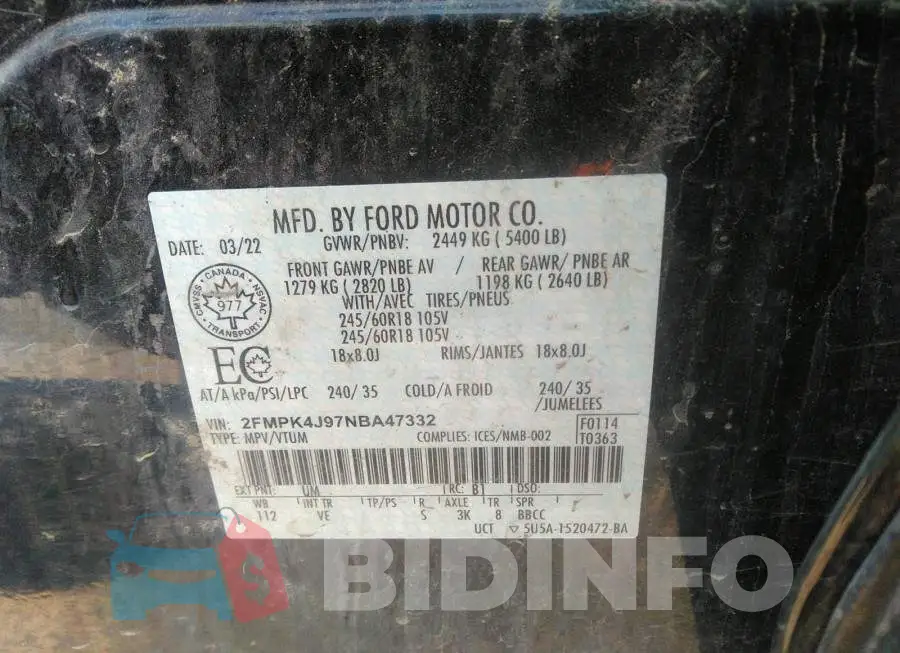 2FMPK4J97NBA47332 Photo# 9