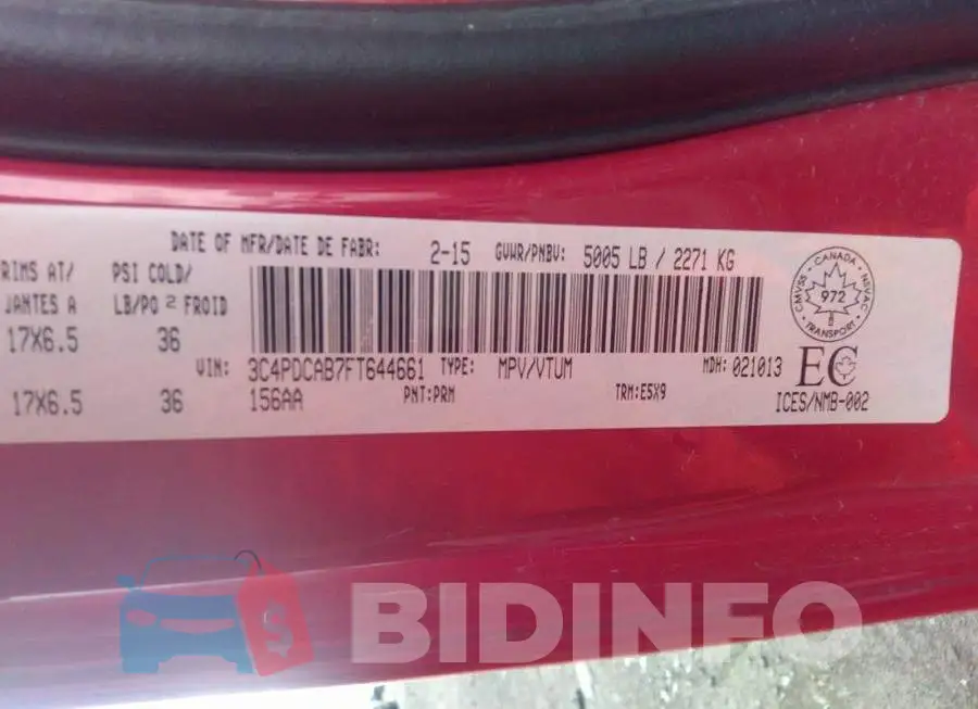 3C4PDCAB7FT644661 Photo# 9