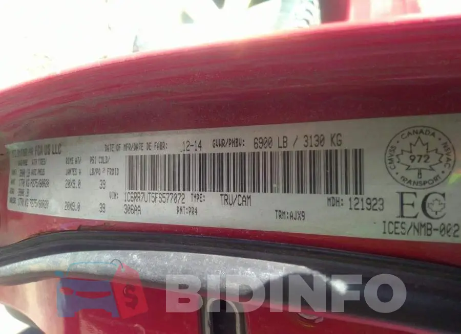 1C6RR7UT5FS577072 Photo# 9