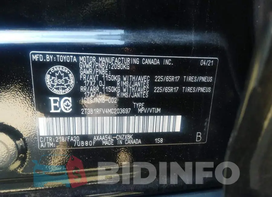 2T3B1RFV4MC203697 Photo# 9