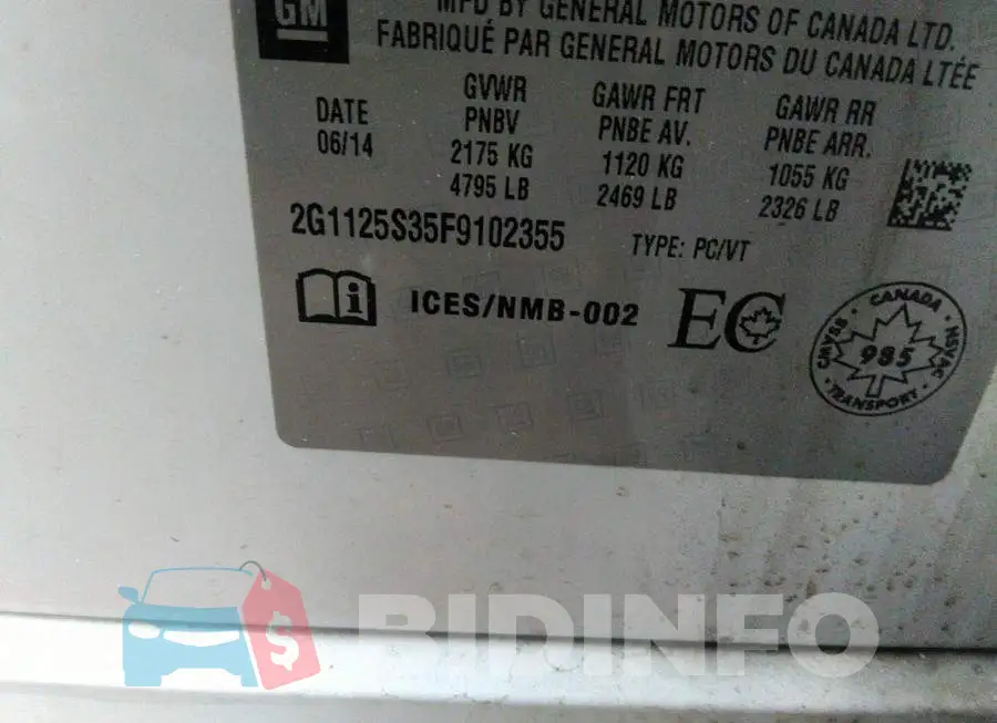 2G1125S35F9102355 Photo# 9