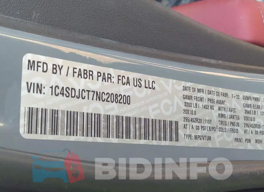 1C4SDJCT7NC208200 Photo# 9