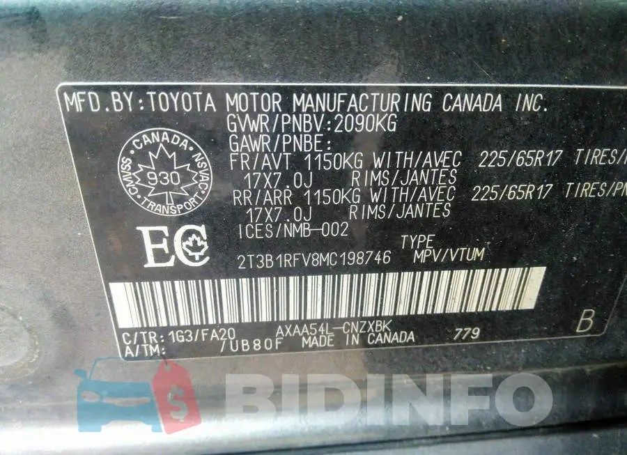 2T3B1RFV8MC198746 Photo# 9