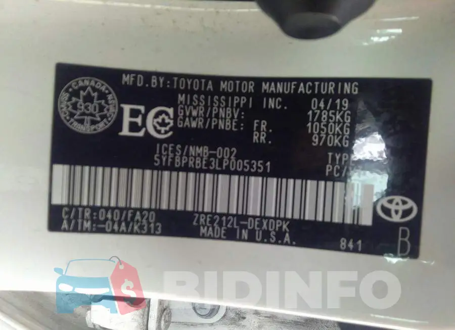 5YFBPRBE3LP005351 Photo# 9