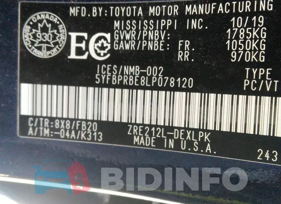 5YFBPRBE8LP078120 Photo# 9