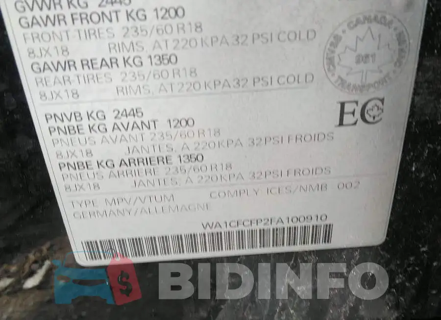 WA1CFCFP2FA100910 Photo# 9