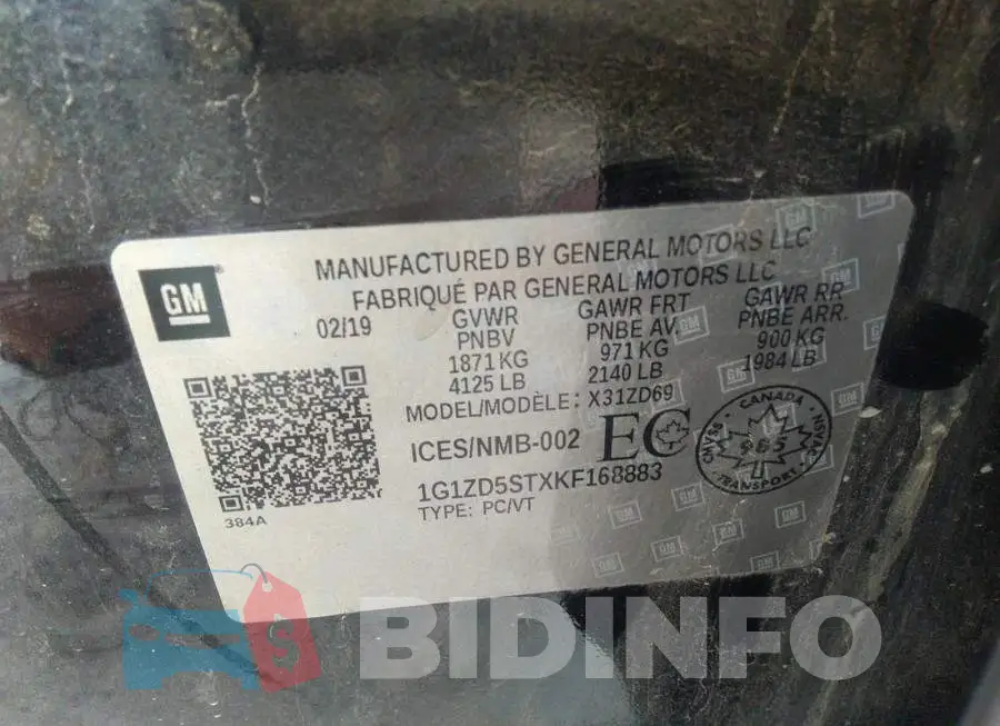 1G1ZD5STXKF168883 Photo# 9
