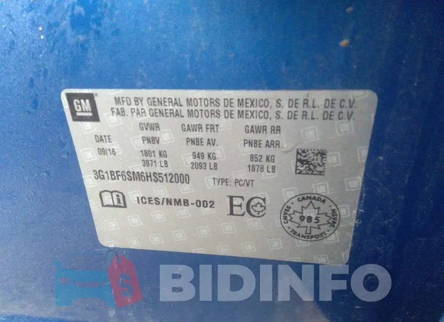 3G1BF6SM6HS512000 Photo# 9