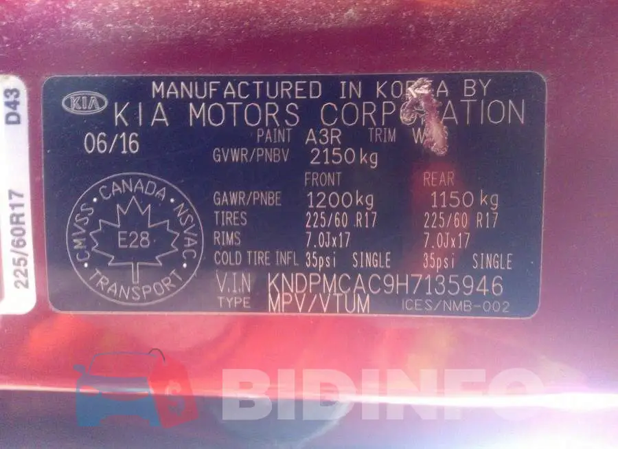 KNDPMCAC9H7135946 Photo# 9