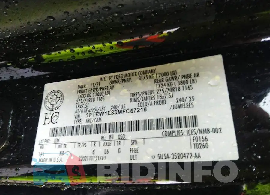 1FTEW1E86MFC67218 Photo# 9