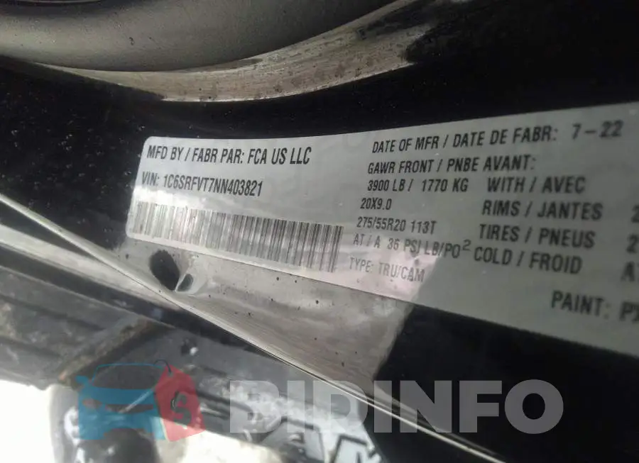 1C6SRFVT7NN403821 Photo# 9