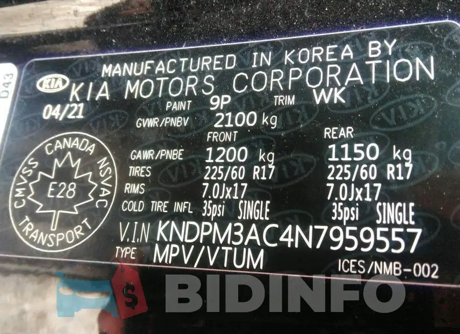 KNDPM3AC4N7959557 Photo# 9