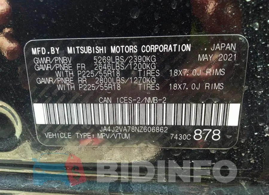 JA4J2VA78NZ606862 Photo# 9
