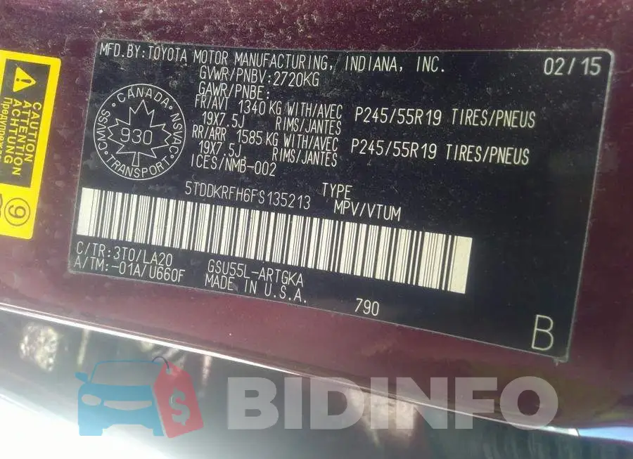 5TDDKRFH6FS135213 Photo# 9