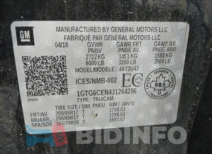 1GTG6CEN4J1264286 Photo# 9