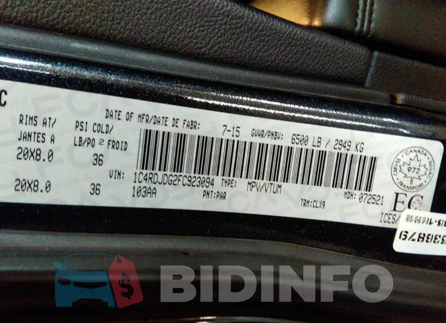 1C4RDJDG2FC923094 Photo# 9