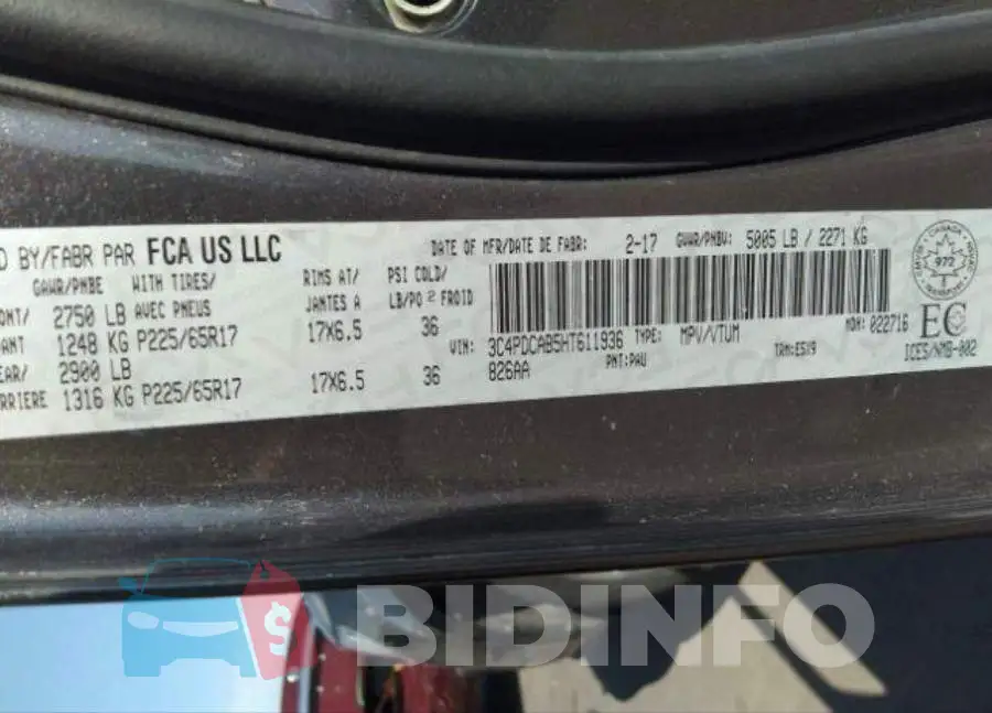 3C4PDCAB5HT611936 Photo# 10