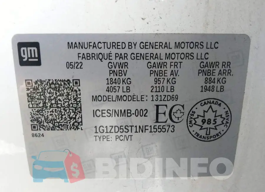 1G1ZD5ST1NF155573 Photo# 9