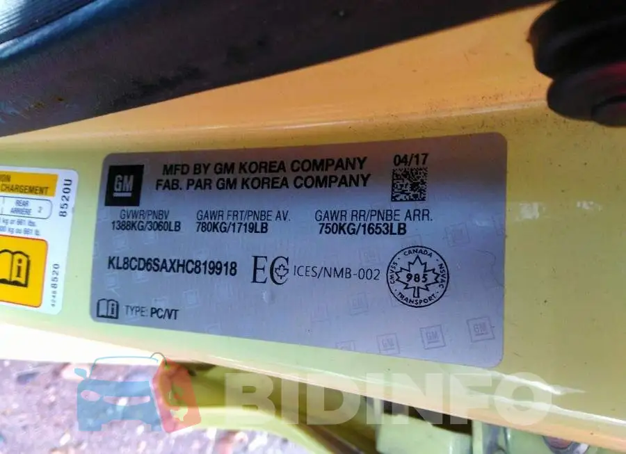 KL8CD6SAXHC819918 Photo# 9