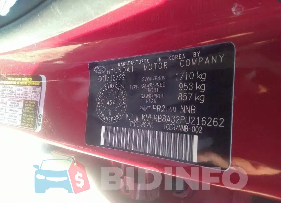 KMHRB8A32PU216262 Photo# 9