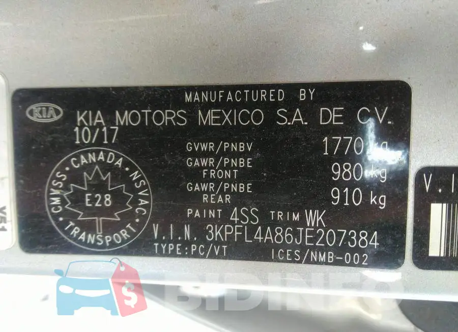 3KPFL4A86JE207384 Photo# 9