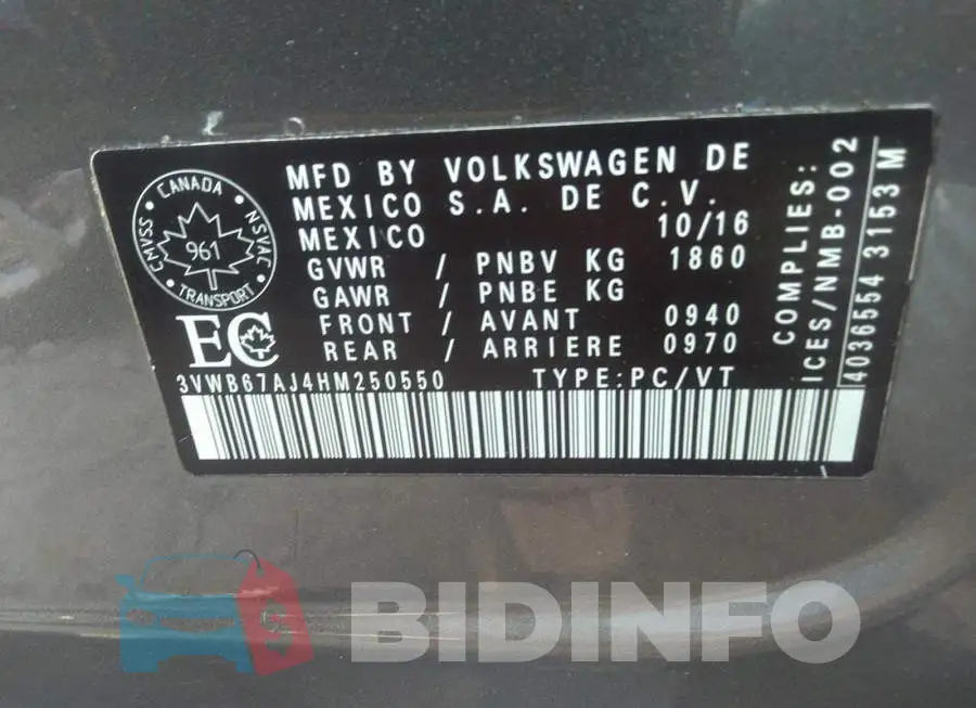 3VWB67AJ4HM250550 Photo# 9
