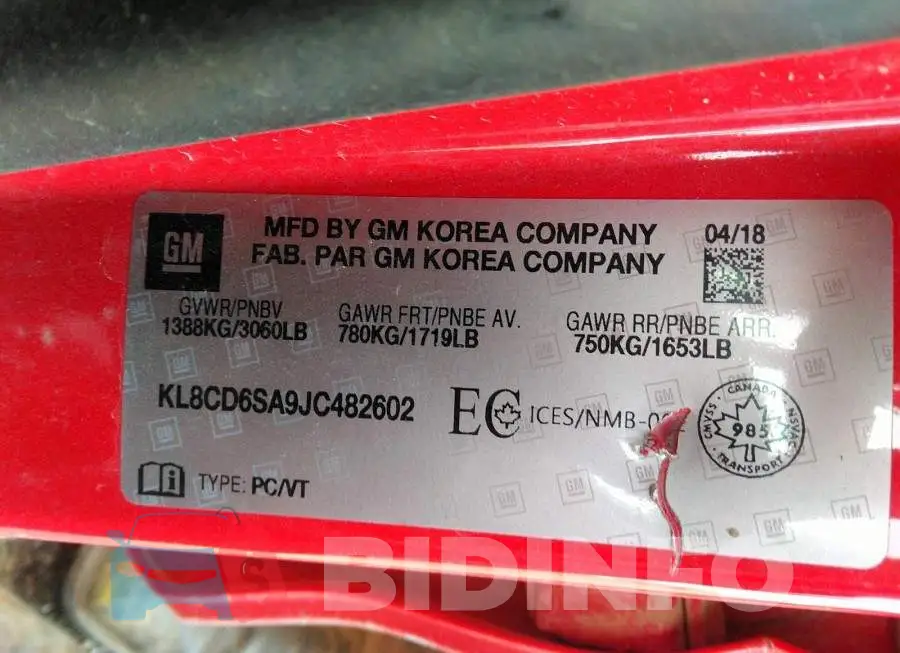 KL8CD6SA9JC482602 Photo# 9